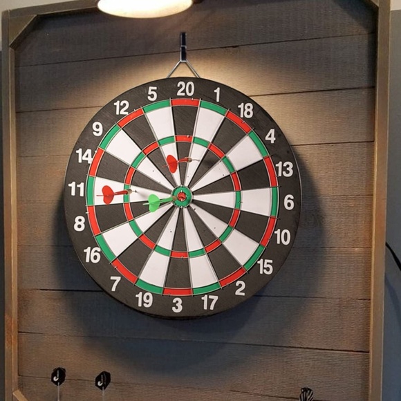 12" Dart Board Game 4 Arrows Family Fun - Picture 4 of 4